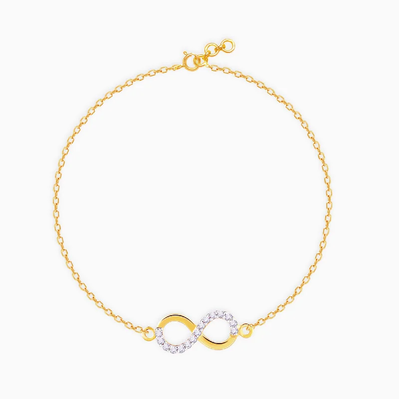 Flex clasp bracelet-Gold Infinity Magic Diamond Bracelet