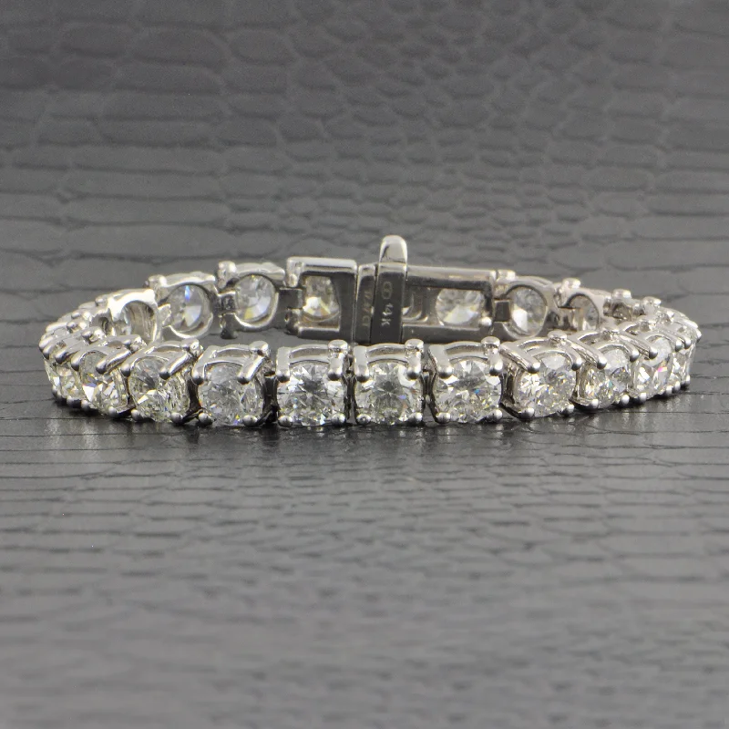 Granite grit bracelet-17.47 CTW Diamond Tennis Bracelet in White Gold 6" Long