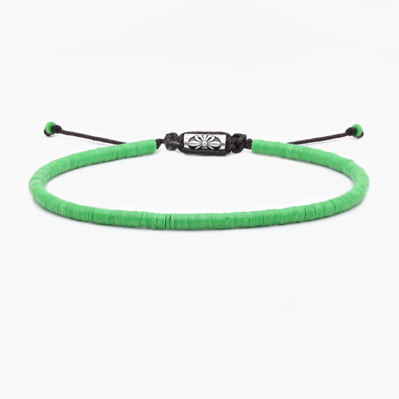 Snapped band bracelet-3mm Vinyl Bracelet (Green)