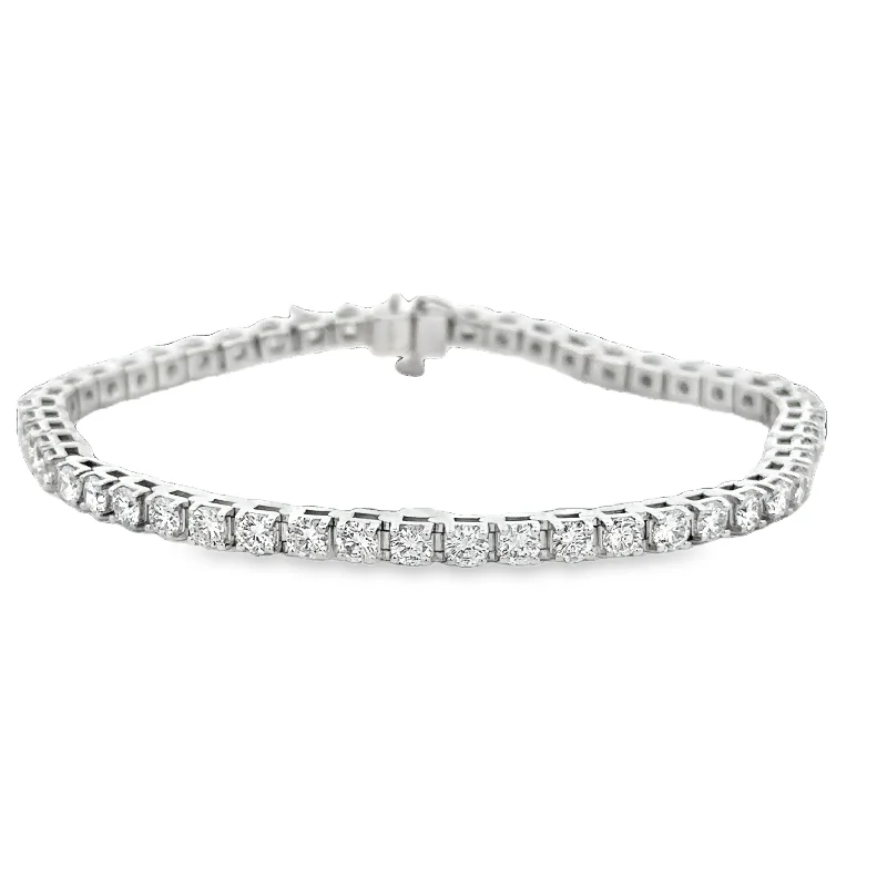 Forged alloy bracelet-5.0 CTW Diamond Tennis Bracelet in White Gold