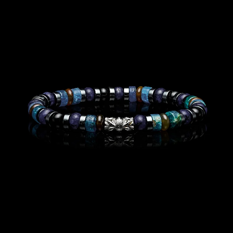 Ragged edge bracelet-Abyss | Lapis, Onyx Beaded Bracelet