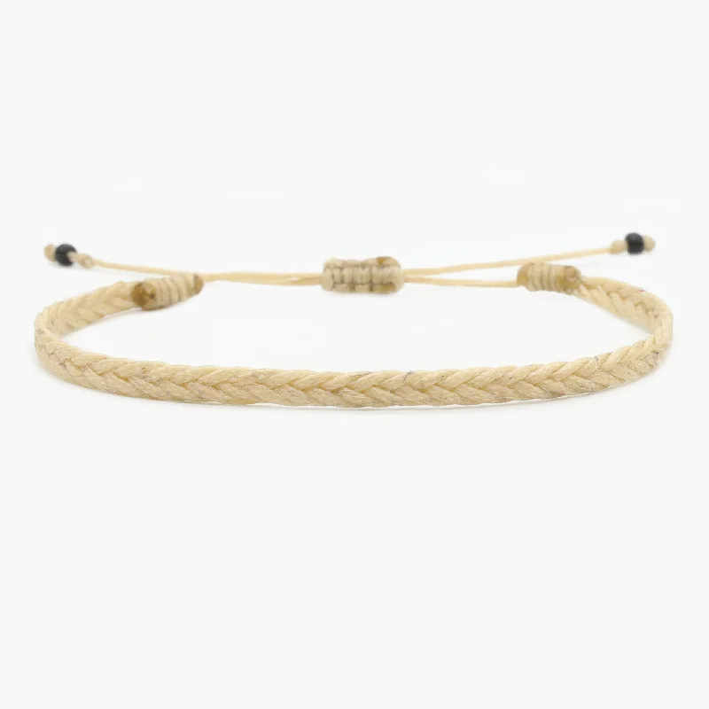 Seven-knot bracelet-Adjustable Mini Braided Bracelet (Nude)