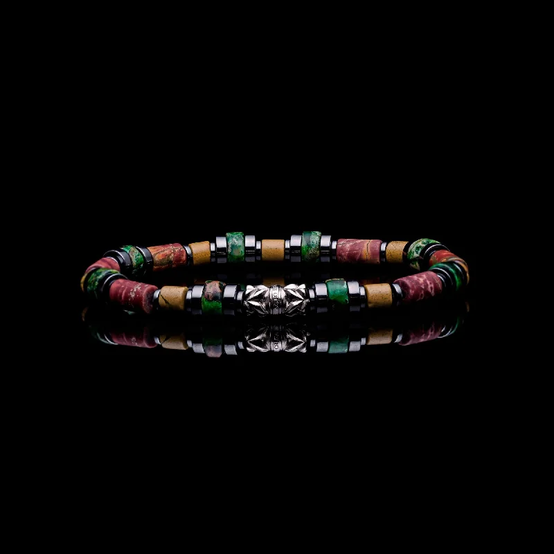 Polished finish bracelet-Chameleons | Colored Beaded Bracelet