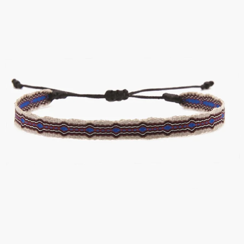 Folk artisan bracelet-Handmade Purnama Bracelet 48 (Blue/Red)