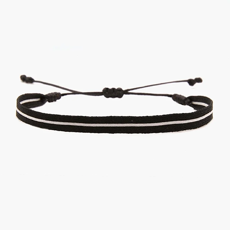 Spotted finish bracelet-Handmade Purnama Bracelet 68 (Black/White)