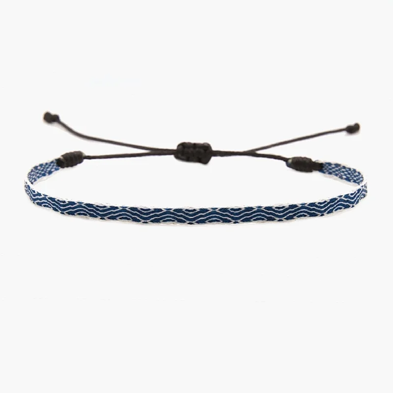 Wavy edge bracelet-Handmade Purnama Bracelet 72 (Blue)