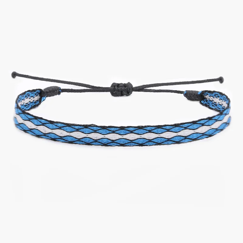 Rye stalk bracelet-Handmade Purnama Bracelet (White/Blue)