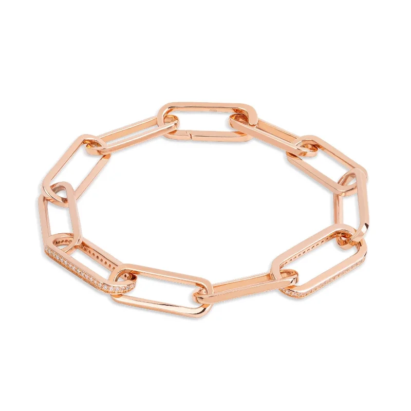 Hazy quartz bracelet-Oval Link Statement Bracelet