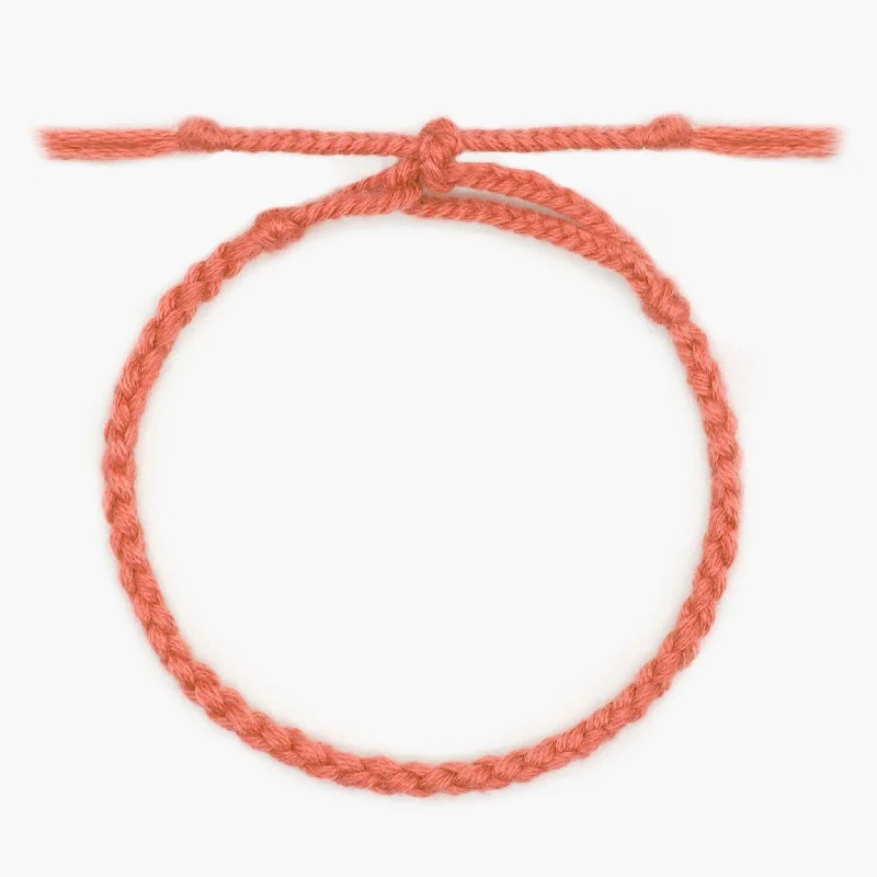 Folk weave bracelet-Pranayama Cotton Bracelet (Temple Red)