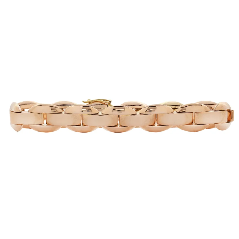 Spotted finish bracelet-Smooth Oval Link Bracelet