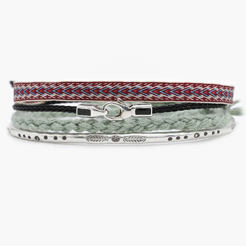 Overlaid layer bracelet-The Bali Stack