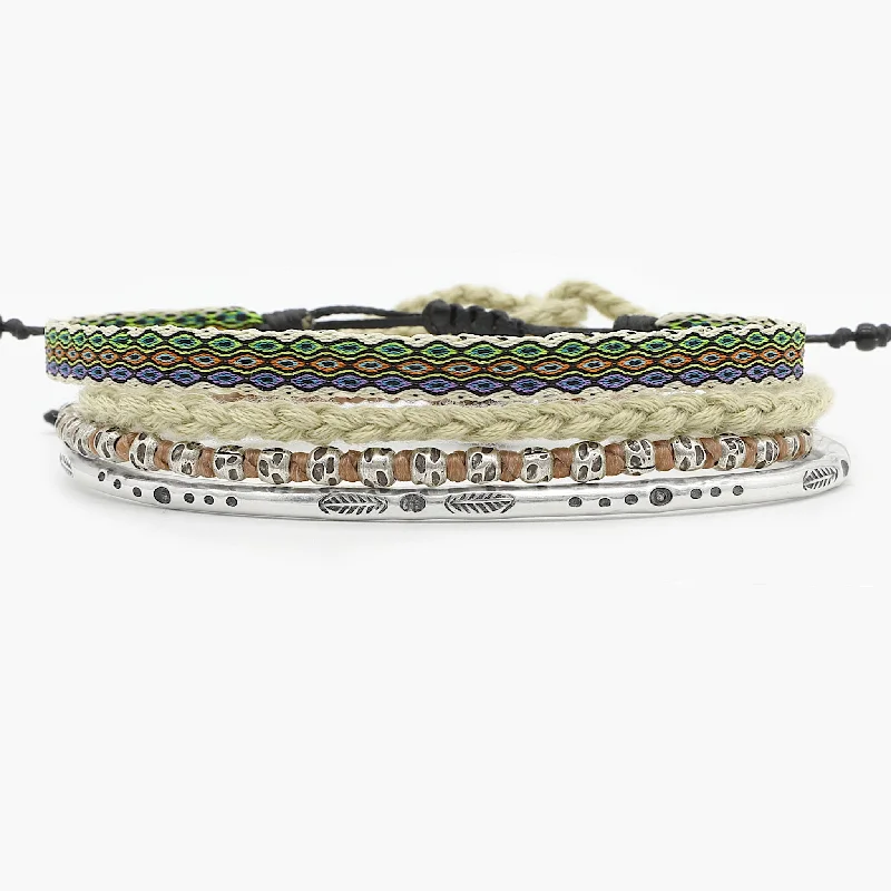 Tilted stone bracelet-The Portofino Stack