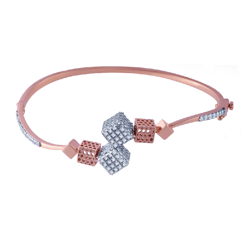 Pivot gem necklace-18k Unique Shaped Diamond Bracelet