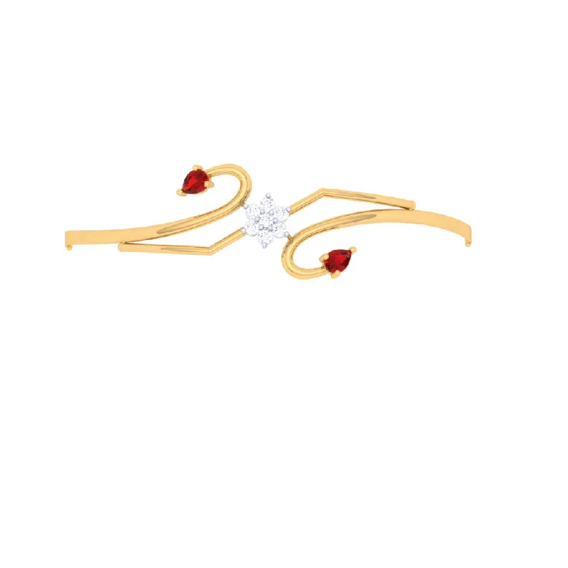 Tulip bud necklace-Gold Diamond Bracelet For The Festive Season