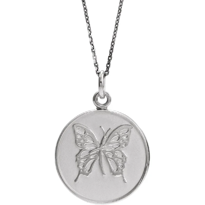 Loss of Mother Memorial Necklace in 14k White Gold