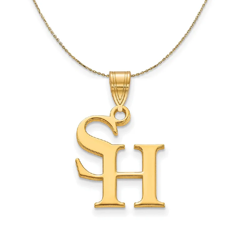 Faint shade necklace-14k Yellow Gold Sam Houston State Medium Necklace