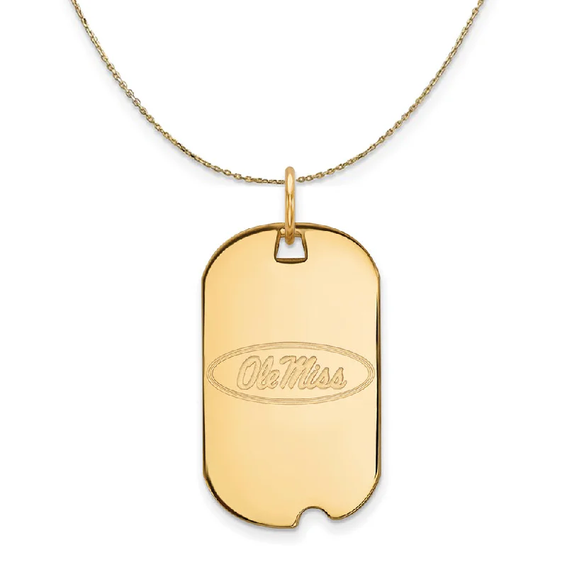 Baroque twist necklace-14k Yellow Gold U. of Mississippi Dog Tag Necklace