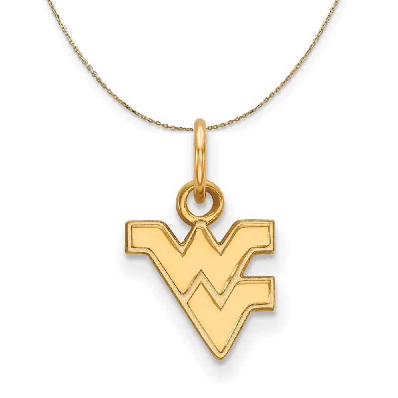 14k Yellow Gold West Virginia U. X-Small Necklace