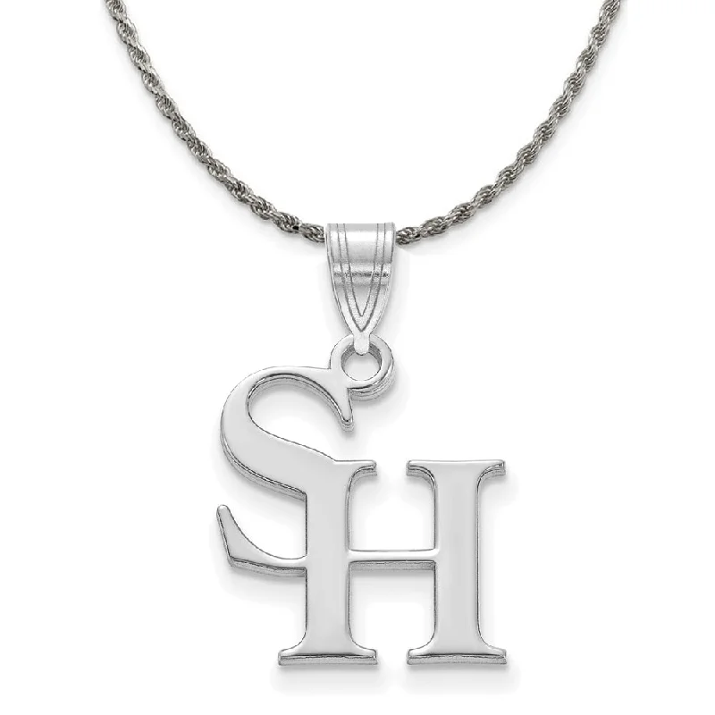 Seven-knot necklace-Sterling Silver Sam Houston State Large Pendant Necklace