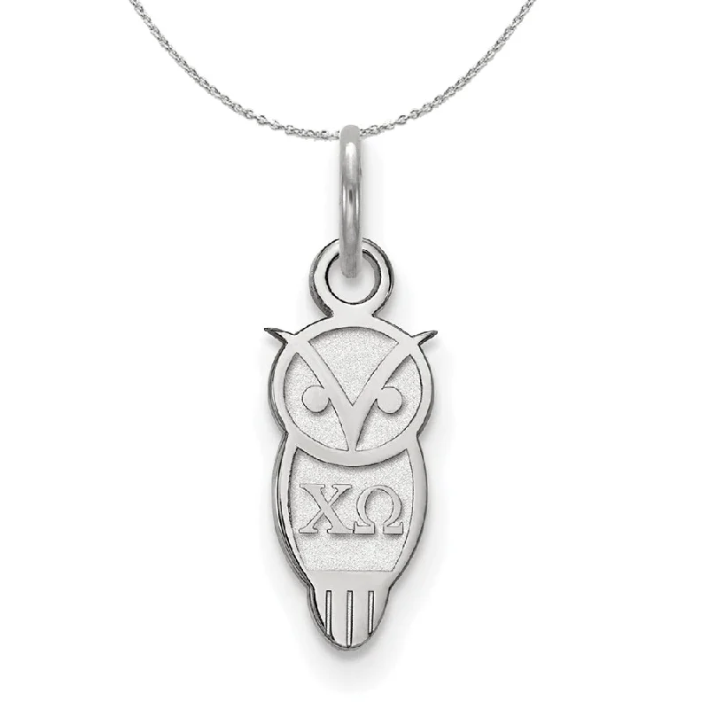 Sterling Silver Chi Omega XS (Tiny) Pendant Necklace