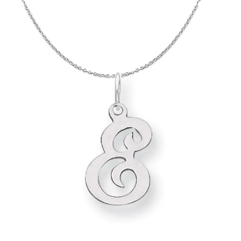 Morning haze necklace-Sterling Silver, Sophia Collection, Small Script Initial E Necklace