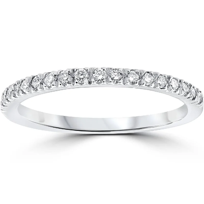 Forged alloy ring-1/3ct Diamond Ring Womens Wedding Anniversary Band 10k White Gold