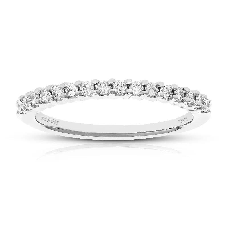 Soft check ring-1/4 cttw Round Lab Grown Diamond Prong Set Wedding Engagement Ring .925 Sterling Silver