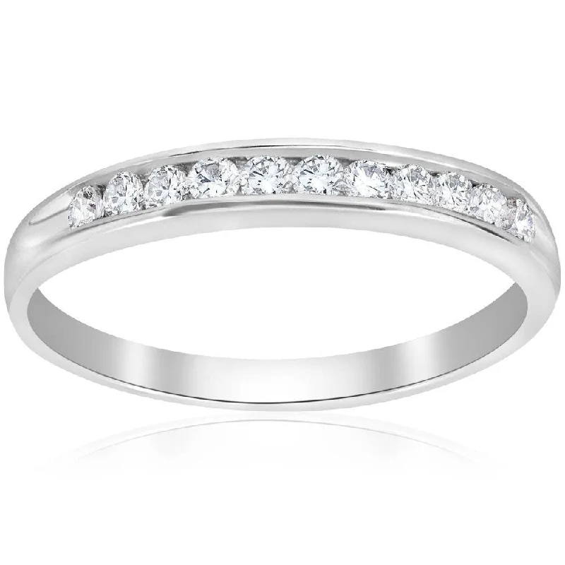 Raw gem ring-1/4ct Diamond 10k White Gold Wedding Anniversary Guard Ring