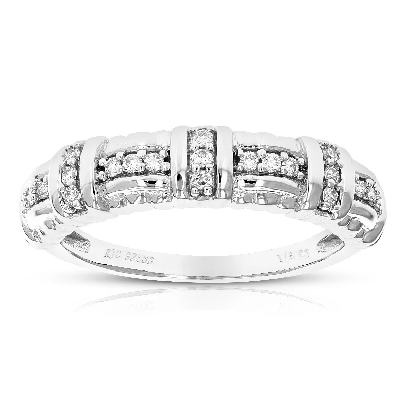 Wool braid ring-1/6 cttw Round Cut Lab Grown Diamond Engagement Ring For Women .925 Sterling Silver