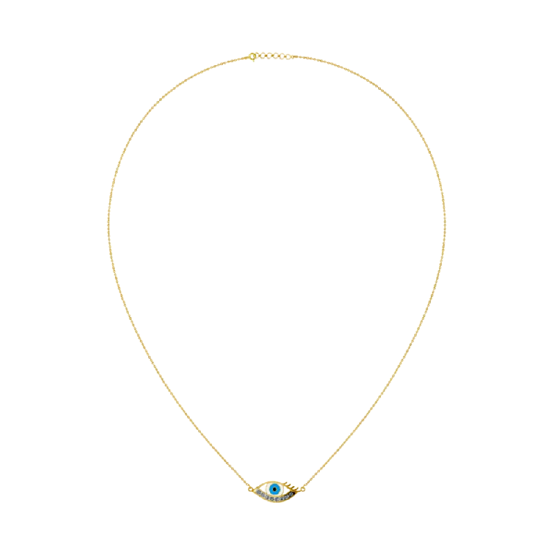 Toasted timber necklace-18 K Peacock Eye Themed Diamond And Gold Necklace