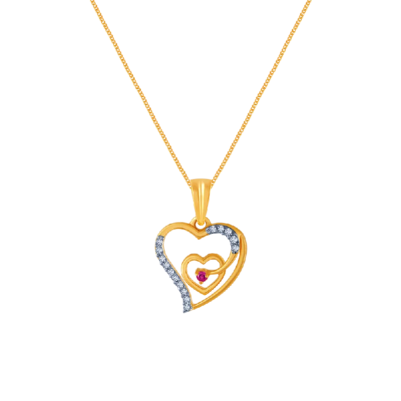 Plaid weave necklace-18k (750) Yellow Gold And Diamond Pendant For Women