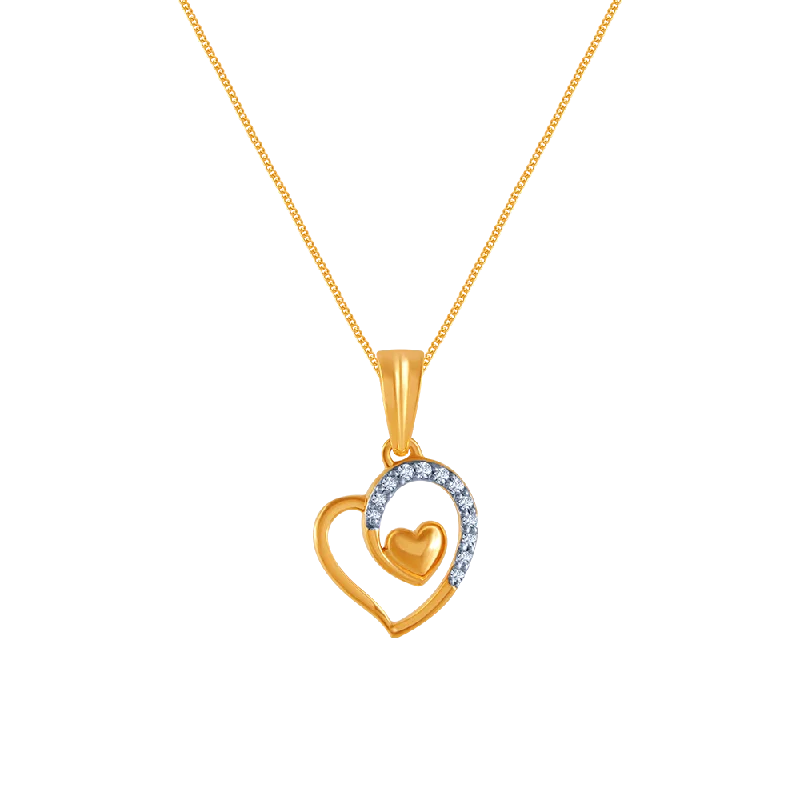 Jute braid necklace-18k (750) Yellow Gold And Diamond Pendant For Women