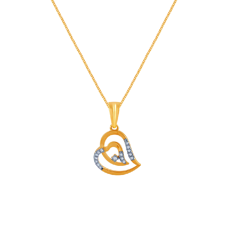 Cedar nut necklace-18k (750) Yellow Gold And Diamond Pendant For Women