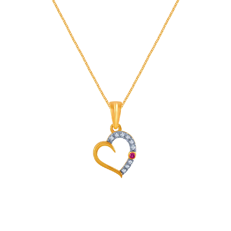 Old cast necklace-18k (750) Yellow Gold And Diamond Pendant For Women