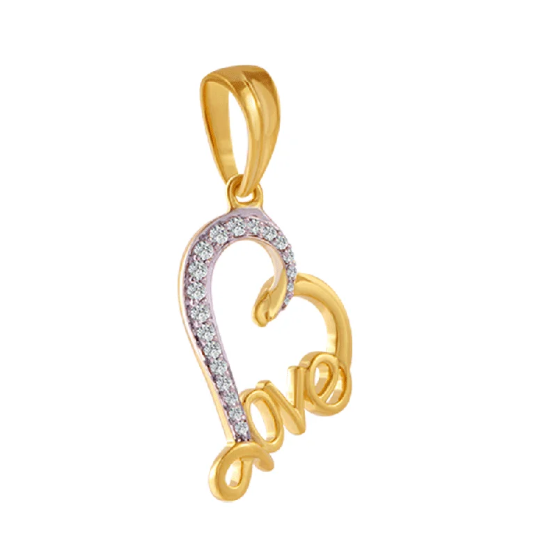 Celtic twist necklace-18KT (750) Yellow Gold And Diamond Pendant For Women