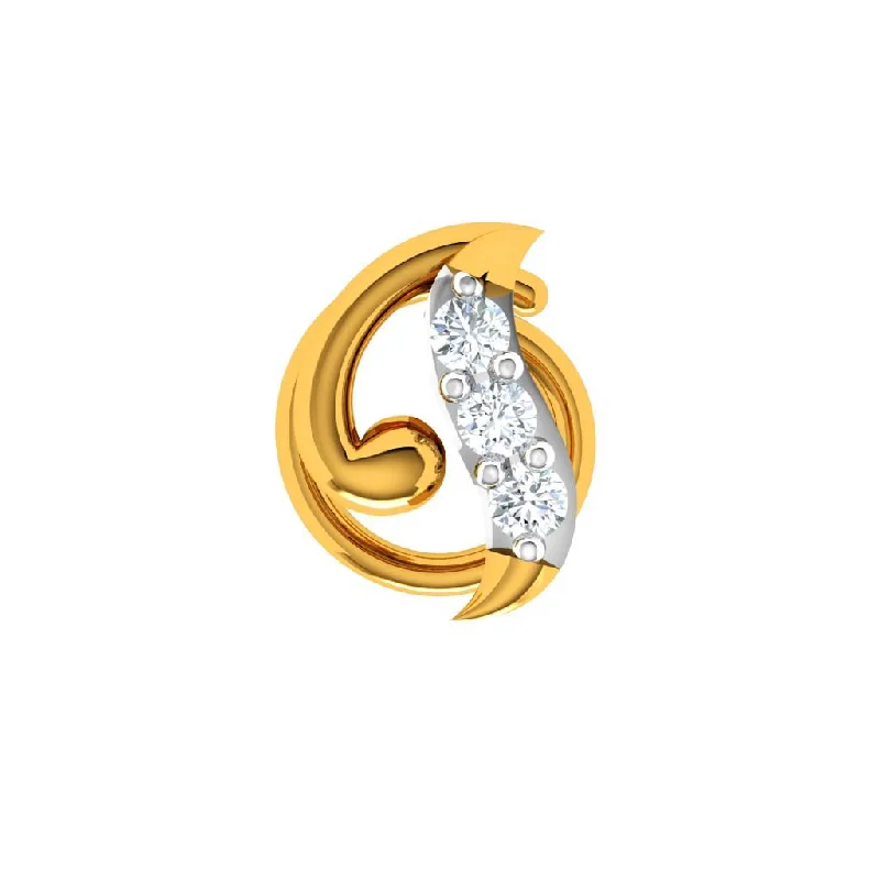 Frayed edge necklace-18KT Intricately Designed Diamond Nose Pin For You