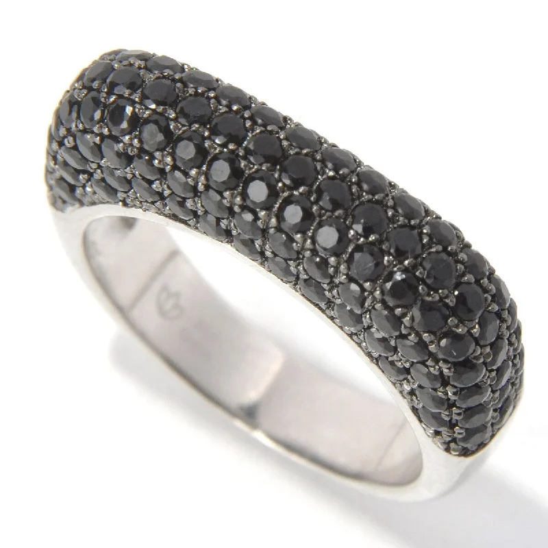 Antique twist ring-925 Sterling Silver Black Spinel Band Ring