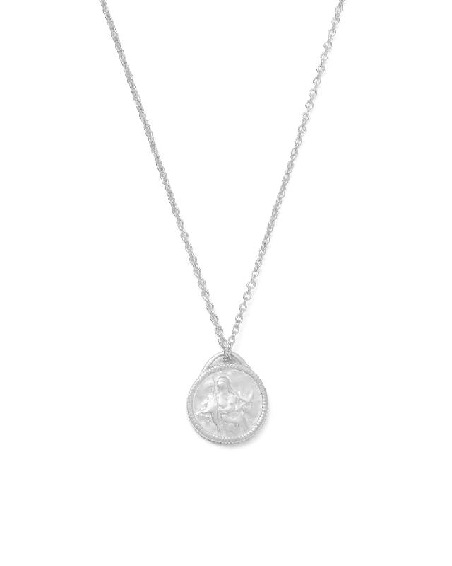 Plaid weave necklace-ALCHEMISE COIN NECKLACE (STERLING SILVER)