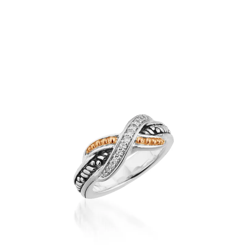 Smooth edge ring-Apollo Pave Diamond Curve Ring