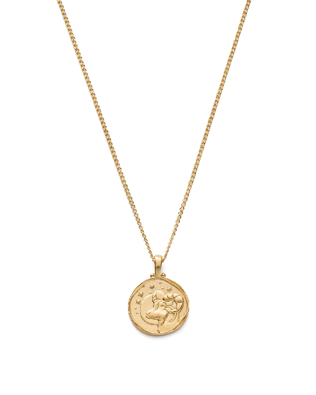 Celtic twist necklace-ARIES ZODIAC NECKLACE (18K GOLD VERMEIL)