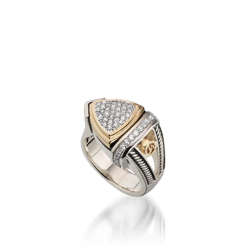 Fog bead ring-Arrivo Pave Diamond Ring