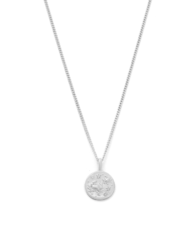 Creek pebble necklace-CANCER PETITE ZODIAC NECKLACE (STERLING SILVER)