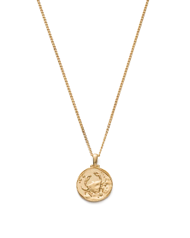 Striped band necklace-CANCER ZODIAC NECKLACE (18K GOLD VERMEIL)