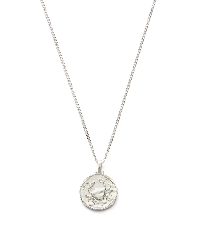 Snapped band necklace-CANCER ZODIAC NECKLACE (STERLING SILVER)