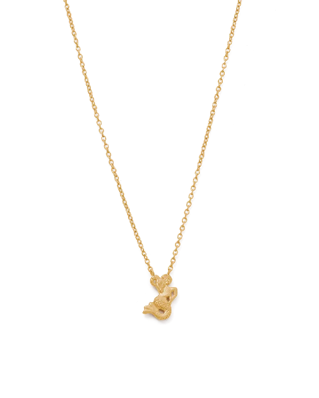 Fossil shard necklace-CAPRICORN STAR SIGN NECKLACE (18K GOLD VERMEIL)