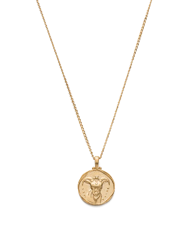 Glint druzy necklace-CAPRICORN ZODIAC NECKLACE (18K GOLD VERMEIL)