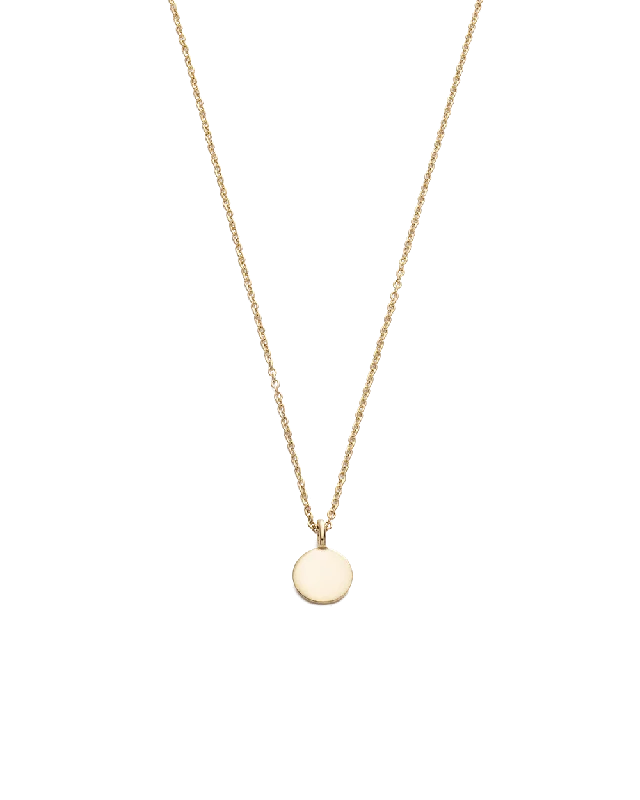 Pivot gem necklace-CLASSIC CIRCLE NECKLACE (9K GOLD)