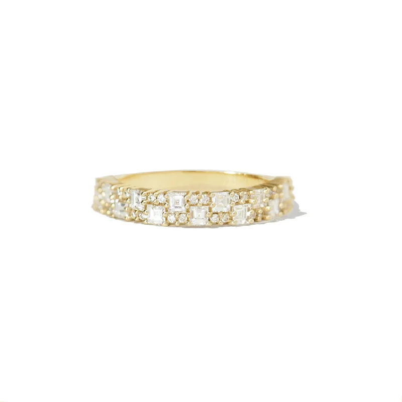 Willow twig ring-Deco Brick Diamond Mosaic Band