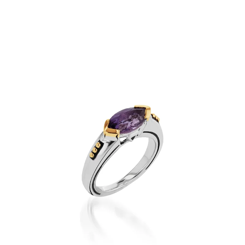 Oval zircon ring-Elixir Small Stack Gemstone Ring