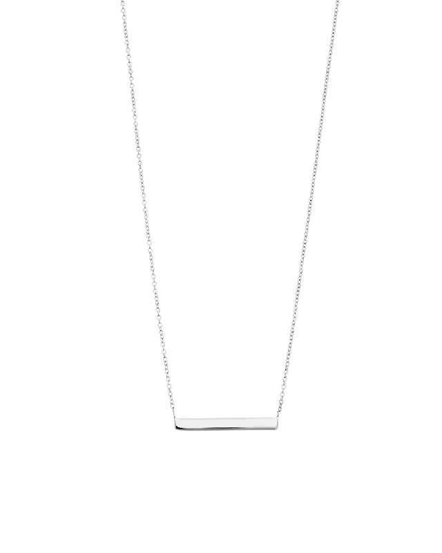 Celtic twist necklace-ENGRAVABLE BAR NECKLACE (STERLING SILVER)